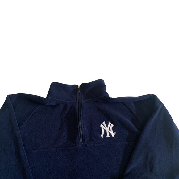 Adidas Men's Size 2XL New York Yankees 1/4 Zip Baseball Fleece Pullover Sweater - Picture 9 of 16
